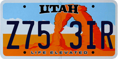 UT license plate Z753IR