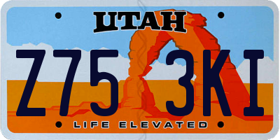 UT license plate Z753KI