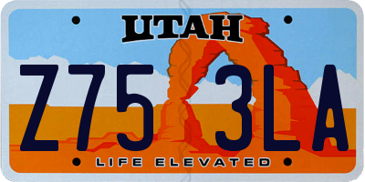 UT license plate Z753LA