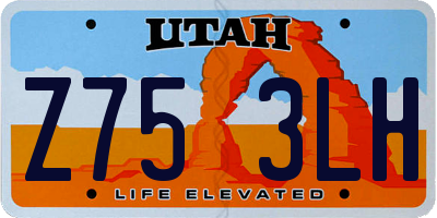UT license plate Z753LH