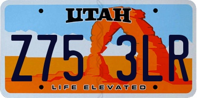 UT license plate Z753LR