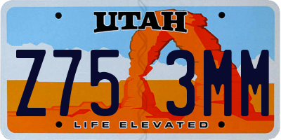 UT license plate Z753MM