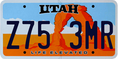 UT license plate Z753MR