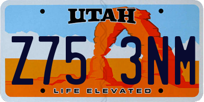 UT license plate Z753NM