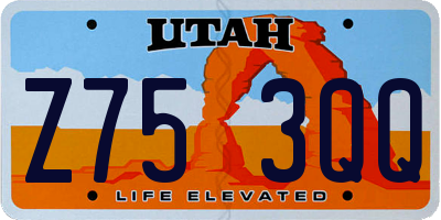 UT license plate Z753QQ