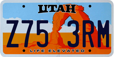 UT license plate Z753RM