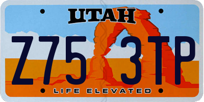 UT license plate Z753TP