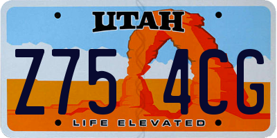 UT license plate Z754CG