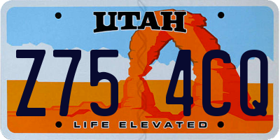 UT license plate Z754CQ