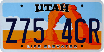 UT license plate Z754CR