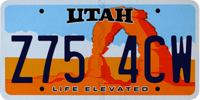 UT license plate Z754CW