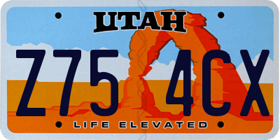 UT license plate Z754CX