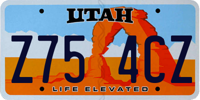 UT license plate Z754CZ