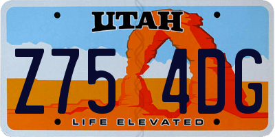 UT license plate Z754DG
