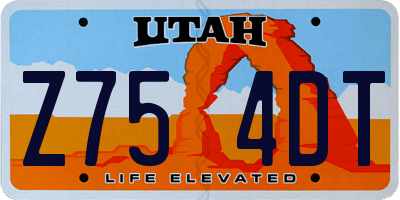UT license plate Z754DT