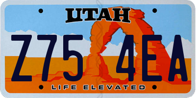 UT license plate Z754EA