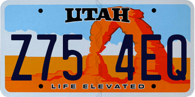 UT license plate Z754EQ
