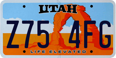 UT license plate Z754FG