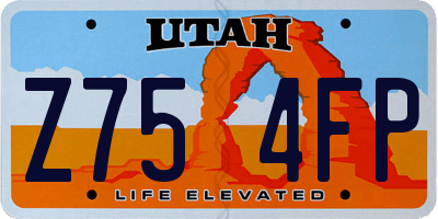 UT license plate Z754FP