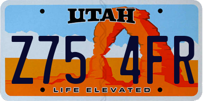 UT license plate Z754FR