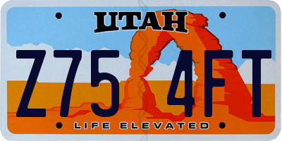 UT license plate Z754FT