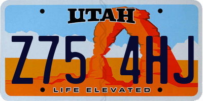 UT license plate Z754HJ