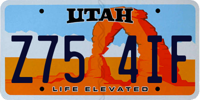 UT license plate Z754IF