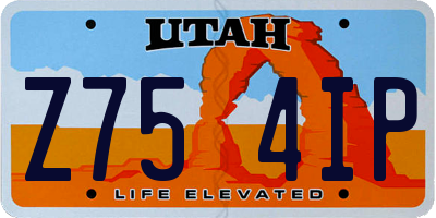 UT license plate Z754IP