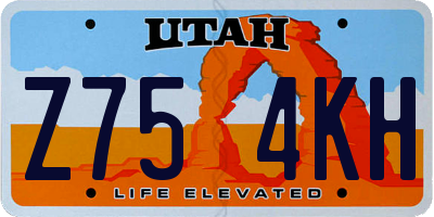 UT license plate Z754KH