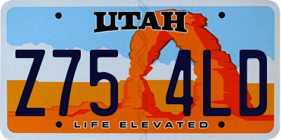 UT license plate Z754LD