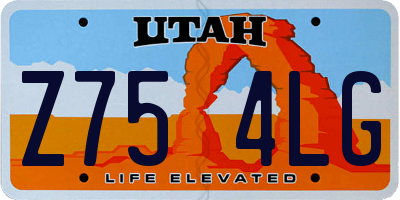 UT license plate Z754LG