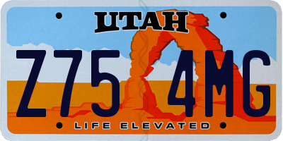 UT license plate Z754MG