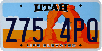 UT license plate Z754PQ
