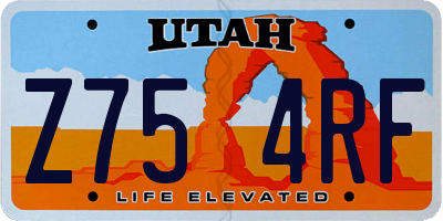 UT license plate Z754RF
