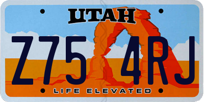 UT license plate Z754RJ