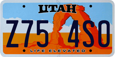 UT license plate Z754SO