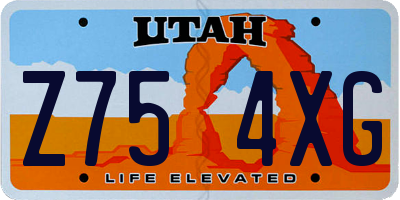 UT license plate Z754XG