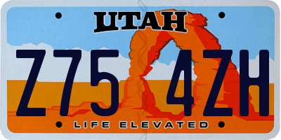 UT license plate Z754ZH