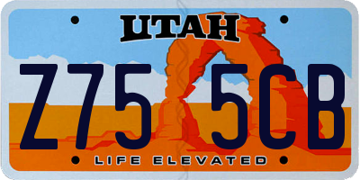 UT license plate Z755CB