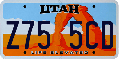 UT license plate Z755CD