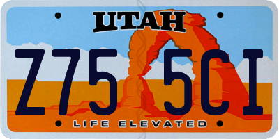 UT license plate Z755CI