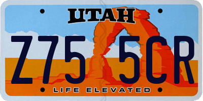UT license plate Z755CR