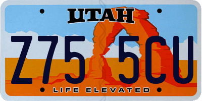 UT license plate Z755CU