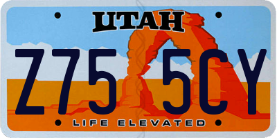 UT license plate Z755CY