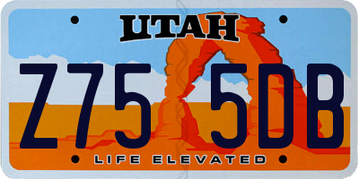 UT license plate Z755DB