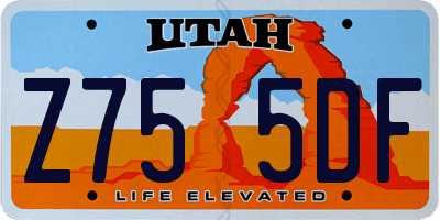 UT license plate Z755DF