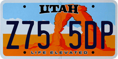 UT license plate Z755DP