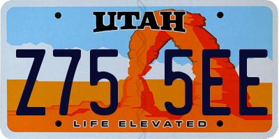 UT license plate Z755EE