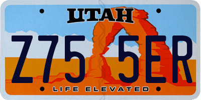 UT license plate Z755ER