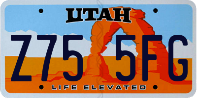 UT license plate Z755FG